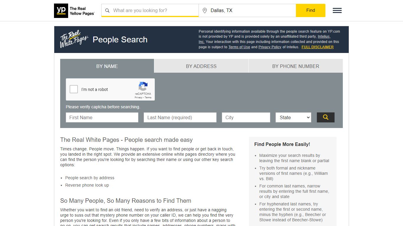 White Pages - People Search & Find Phone Numbers - YP.com